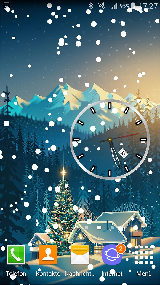 Christmas Clock Live Wallpaper screenshot