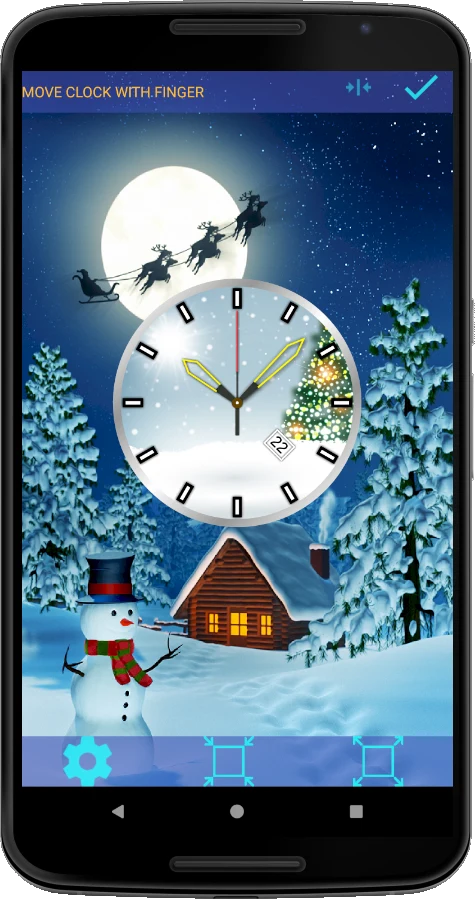 Christmas Clock Live Wallpaper screenshot